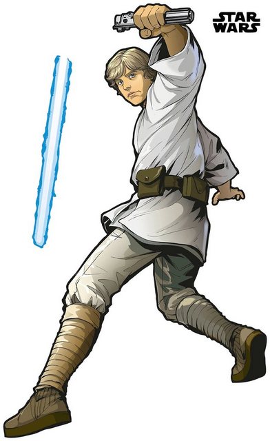 Komar Vliestapete »Star Wars XXL Luke Skywalker«, glatt, bedruckt, Comic, Retro, (1 St), 127 x 200 cm (Breite x Höhe)-Otto