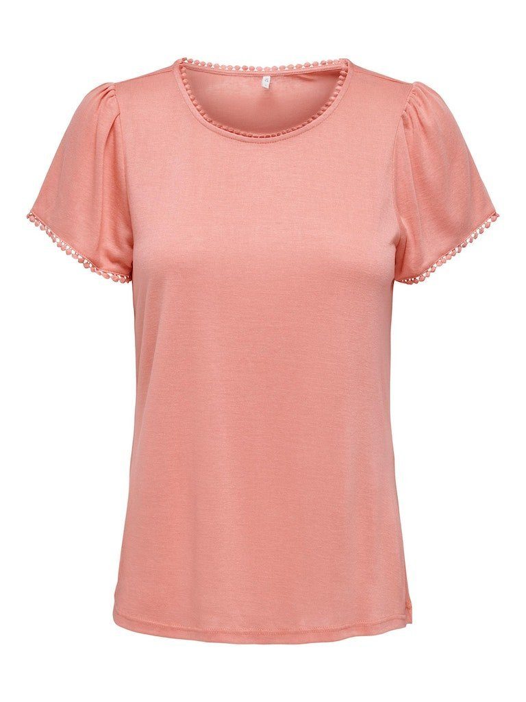 ONLY JRS ONLARIANA Haze S/S TOP Coral Blusentop