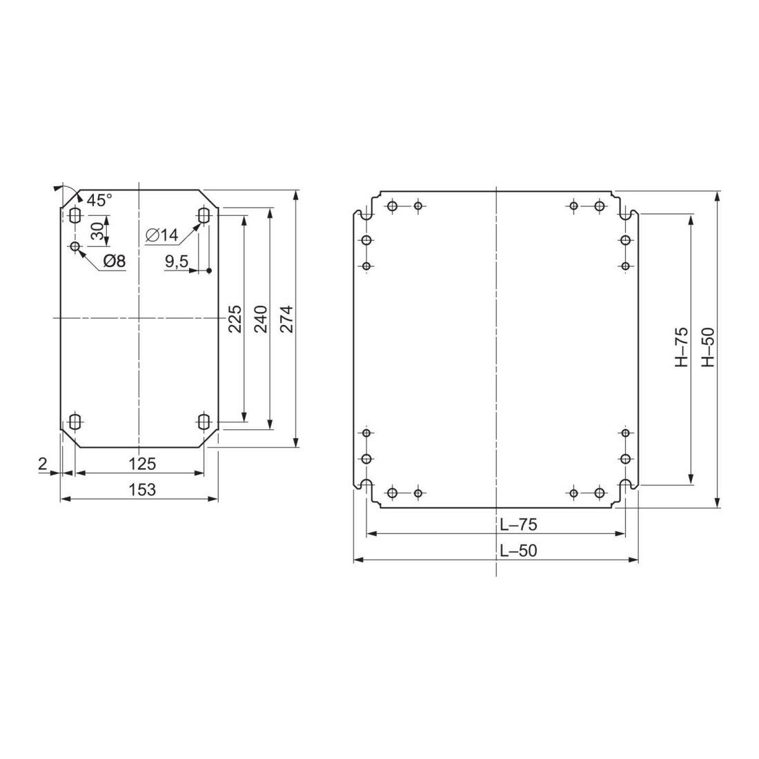 Schneider Electric Grundplatte Schneider Electric Montageplatte 250x350 NSYMM43