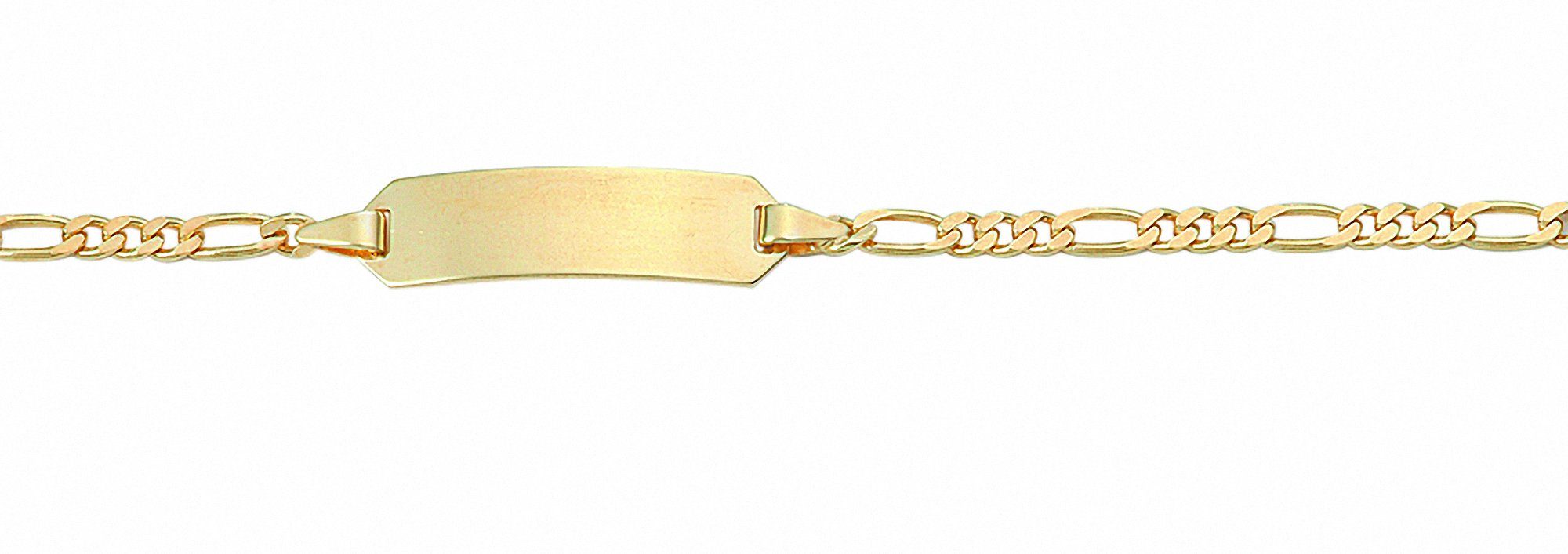 Adelia´s Goldarmband Damen Goldschmuck 585 Gold Figaro Armband 14 cm, 585 Gold Figarokette Goldschmuck für Damen