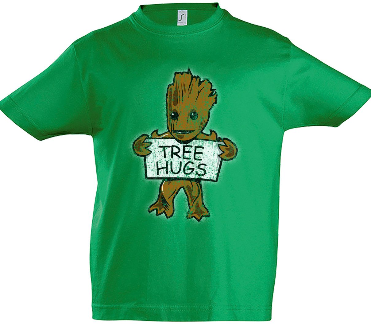 Print-Shirt Tree Hugs Kinder T-Shirt Guardians Fun Movie Comic Groot Baby Tree