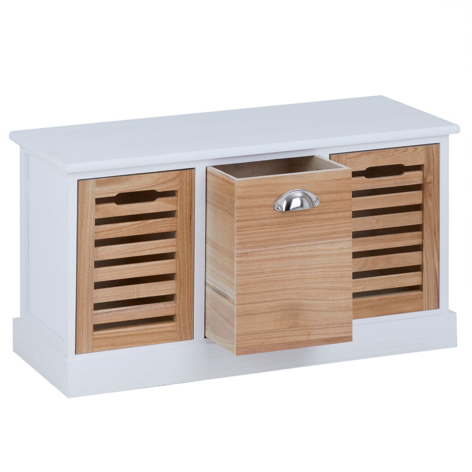 CARO-Möbel Schuhbank TRIENT, Sitzbank Garderobenbank Truhe Vintage Landhaus Flurbank