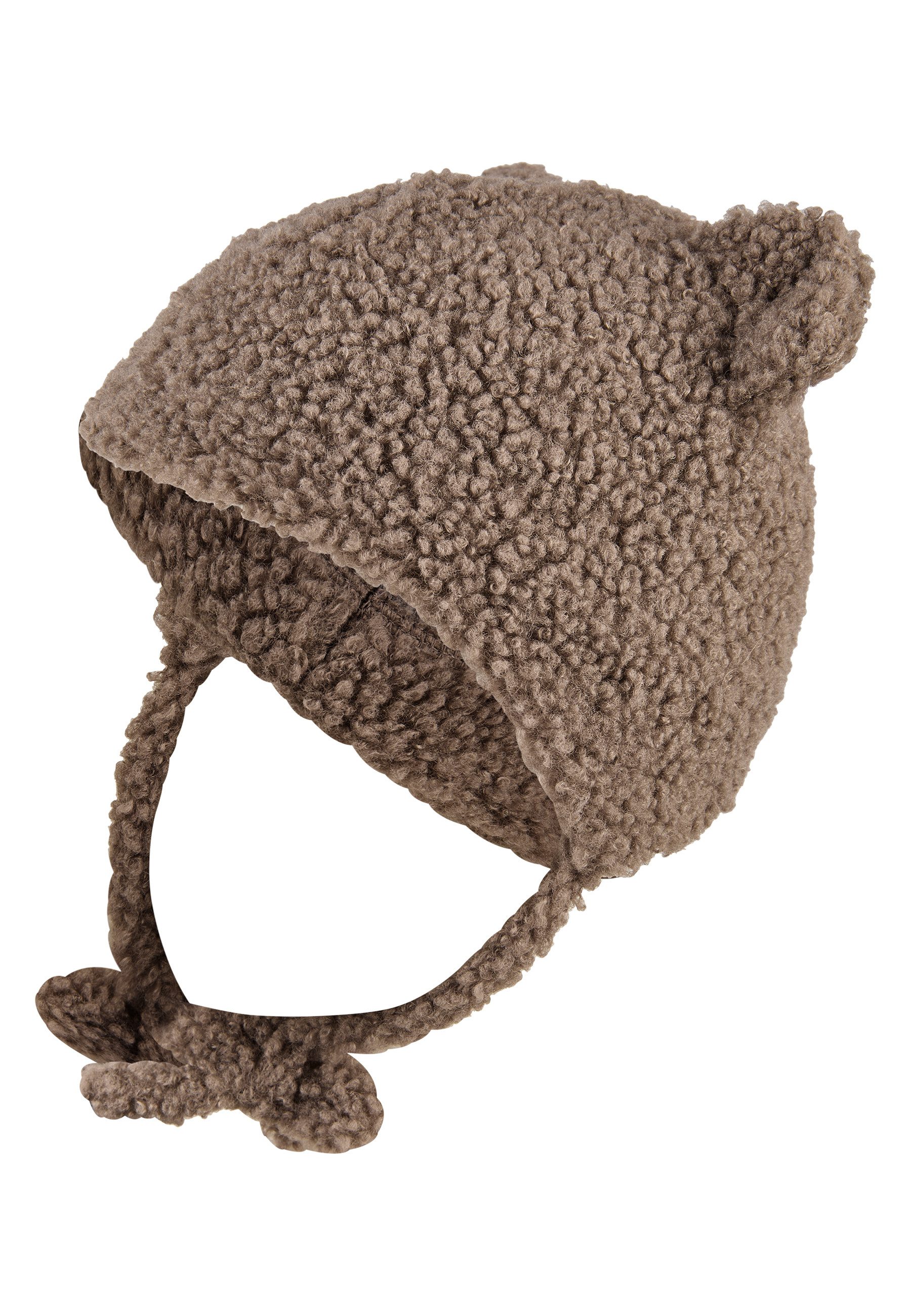 Sterntaler® Strickmütze Inka-Mütze Öhrchen (1-St) Teddyfell-Optik, warme Ohrenklappen, Bindeband