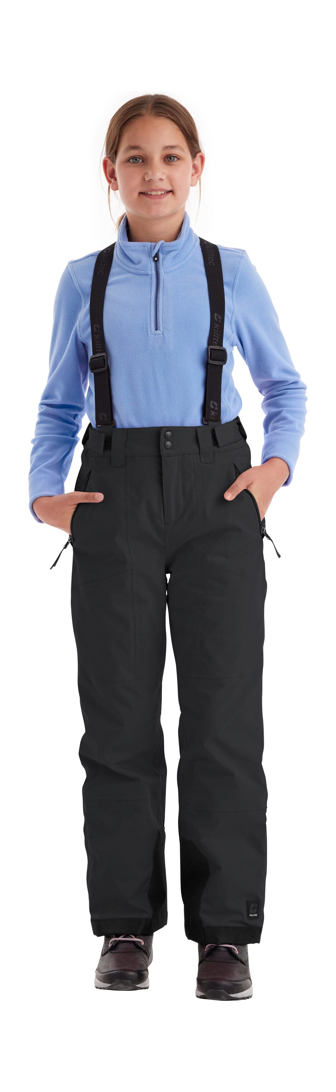 Killtec Skihose Girls Skihose 242 Wasserdicht, atmungsaktiv, abnehmbare Träger, rutschfester Schneefang