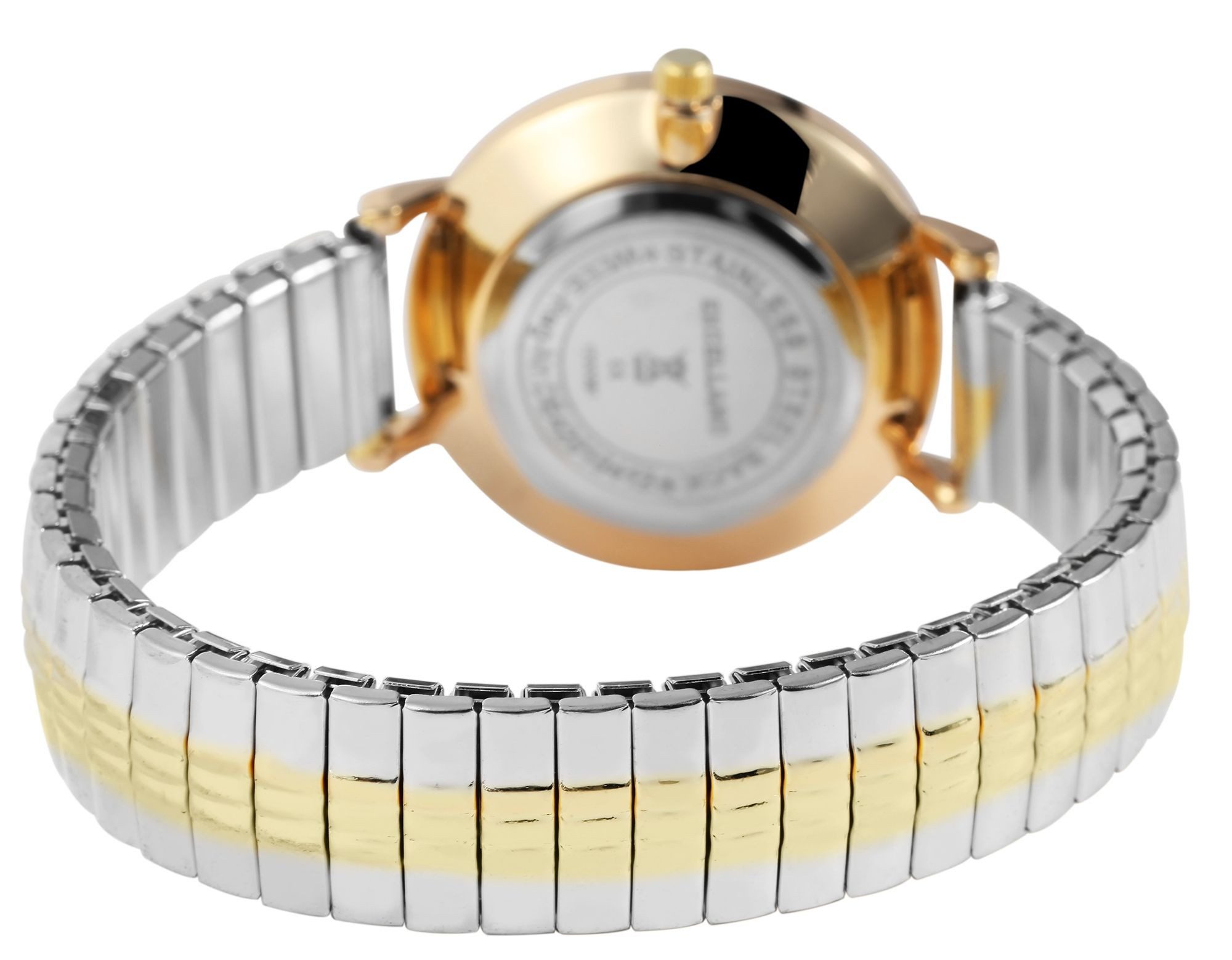 EXCELLANC Quarzuhr Emily - Zugband - Flexbanduhr Analog Quarz, Damenuhr Edelstahl