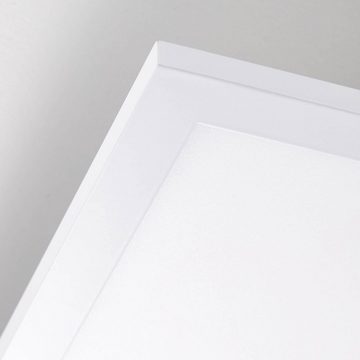 Brilliant LED Deckenleuchte CHARLA, LED fest integriert, Warmweiß, 60 x 60 cm, 4000 Lumen, warmweißes Licht, Metall/Kunststoff, weiß