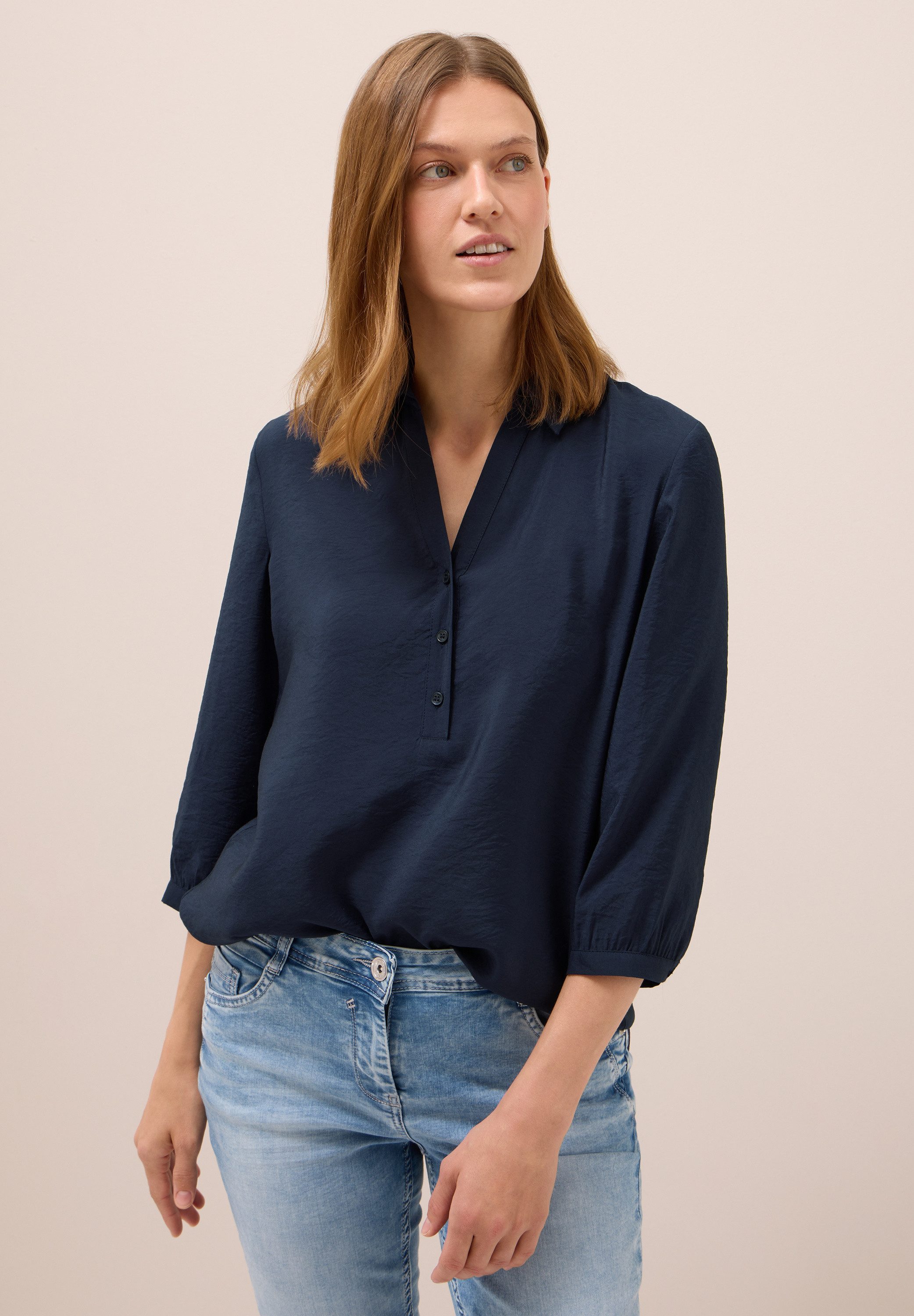 CECIL Longbluse mit 3/4 Ärmeln
