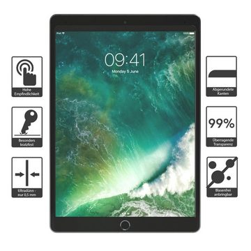 EAZY CASE Schutzfolie Schutzglas für Apple iPad Pro 10,5" (2017), 10,5 Zoll Panzerglas Displayfolie Tabletschutz Glasfolie Kratzschutz