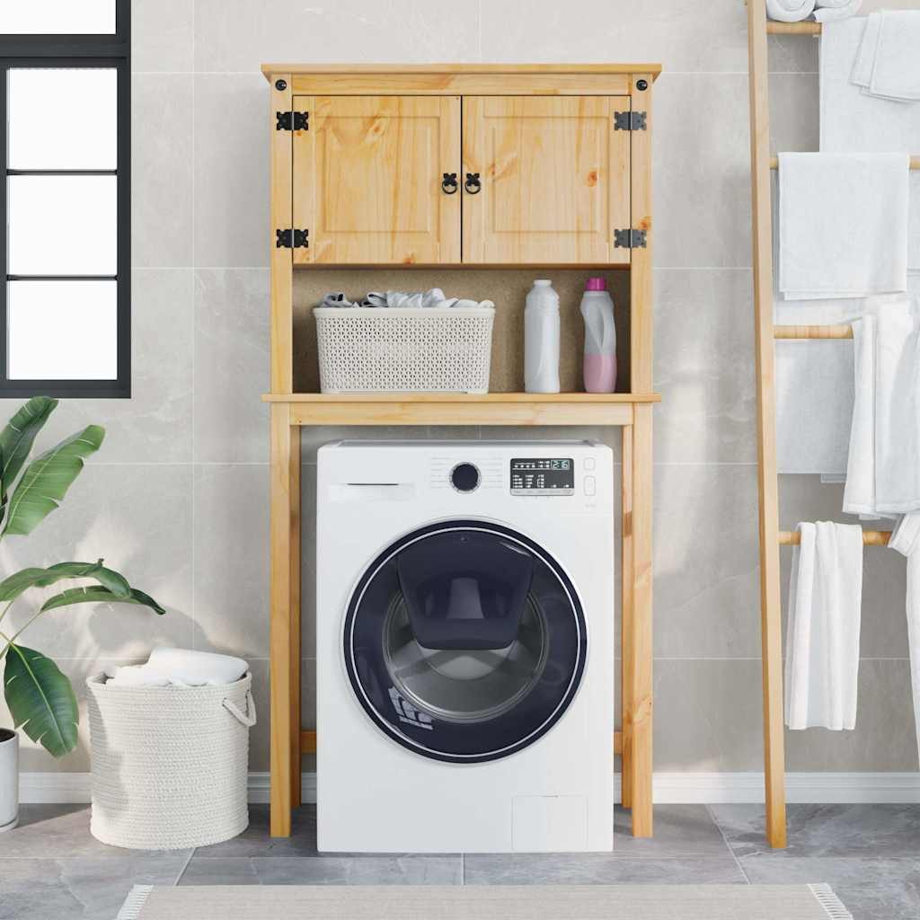 vidaXL Badezimmer-Set Waschmaschinenschrank Corona Massivholz Kiefer