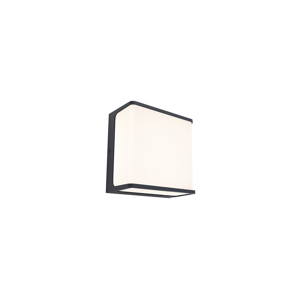 LUTEC LED Außen-Wandleuchte, LED-Leuchtmittel fest verbaut, Neutralweiß, LED Außenwandlampe Fassadenlampe Anthrazit Aluminium IP54 L 15 cm