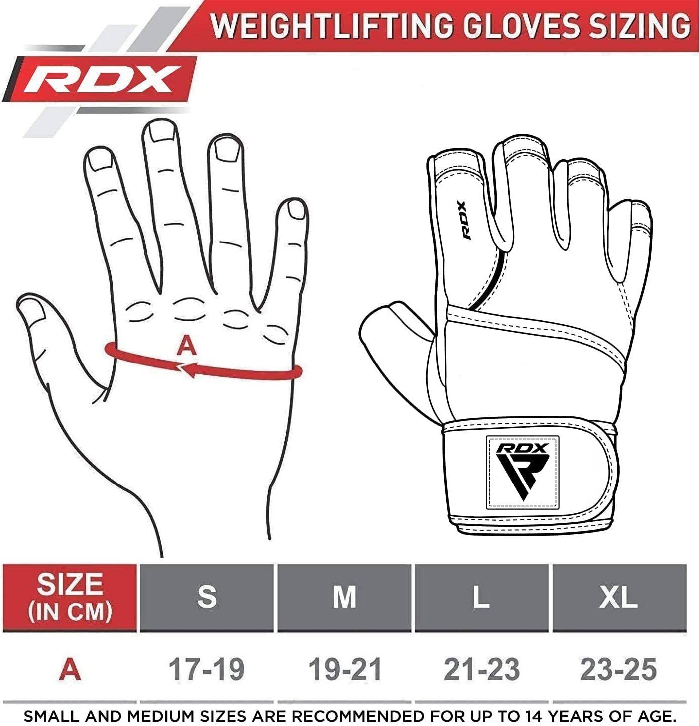 Fitness Leder Gloves Handschuhe, RDX Fitness Trainingshandschuhe Handgelenkschutz Maya RDX