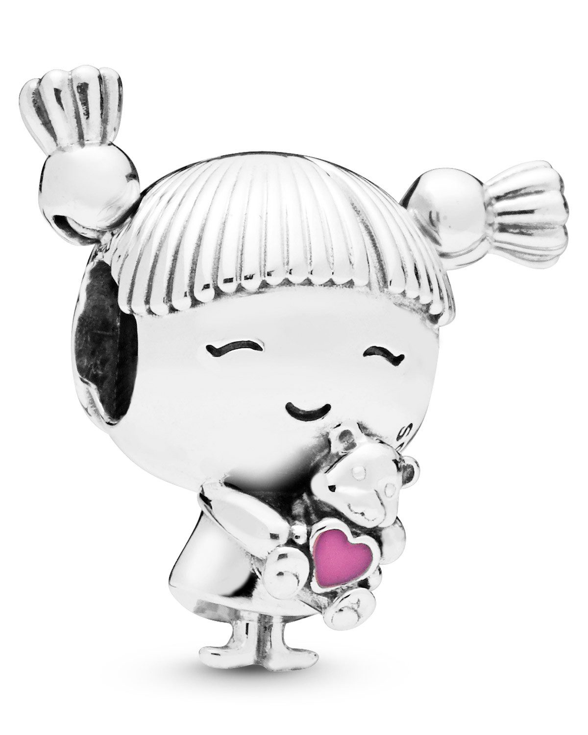 Pandora Bead Charm Girl with Pigtails