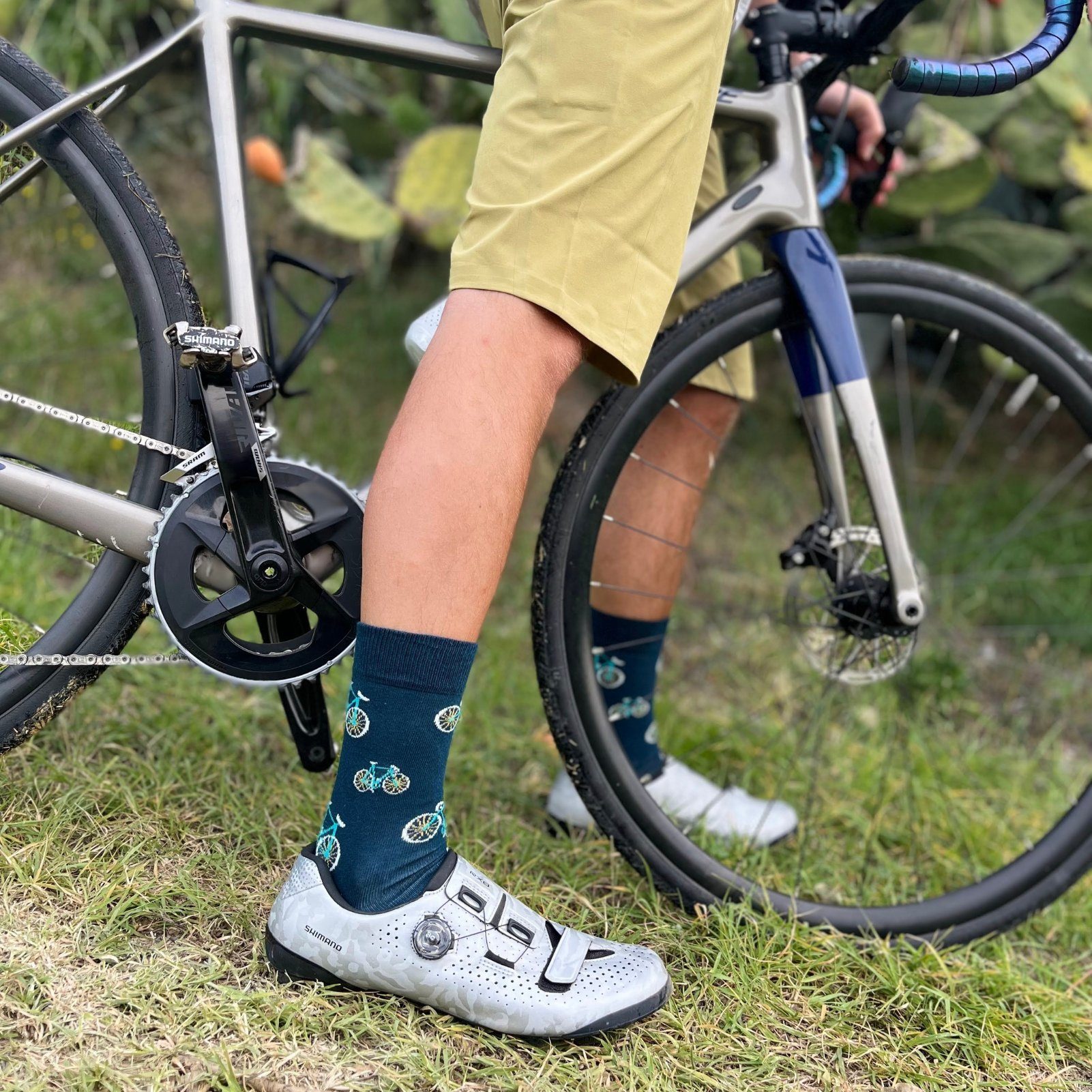 Soxo Socken Fahrrad 40-45EU Fahrrad Männer Herren Blau Geschenke 1-Paar, Lustige (Paar, Für Set) Socken