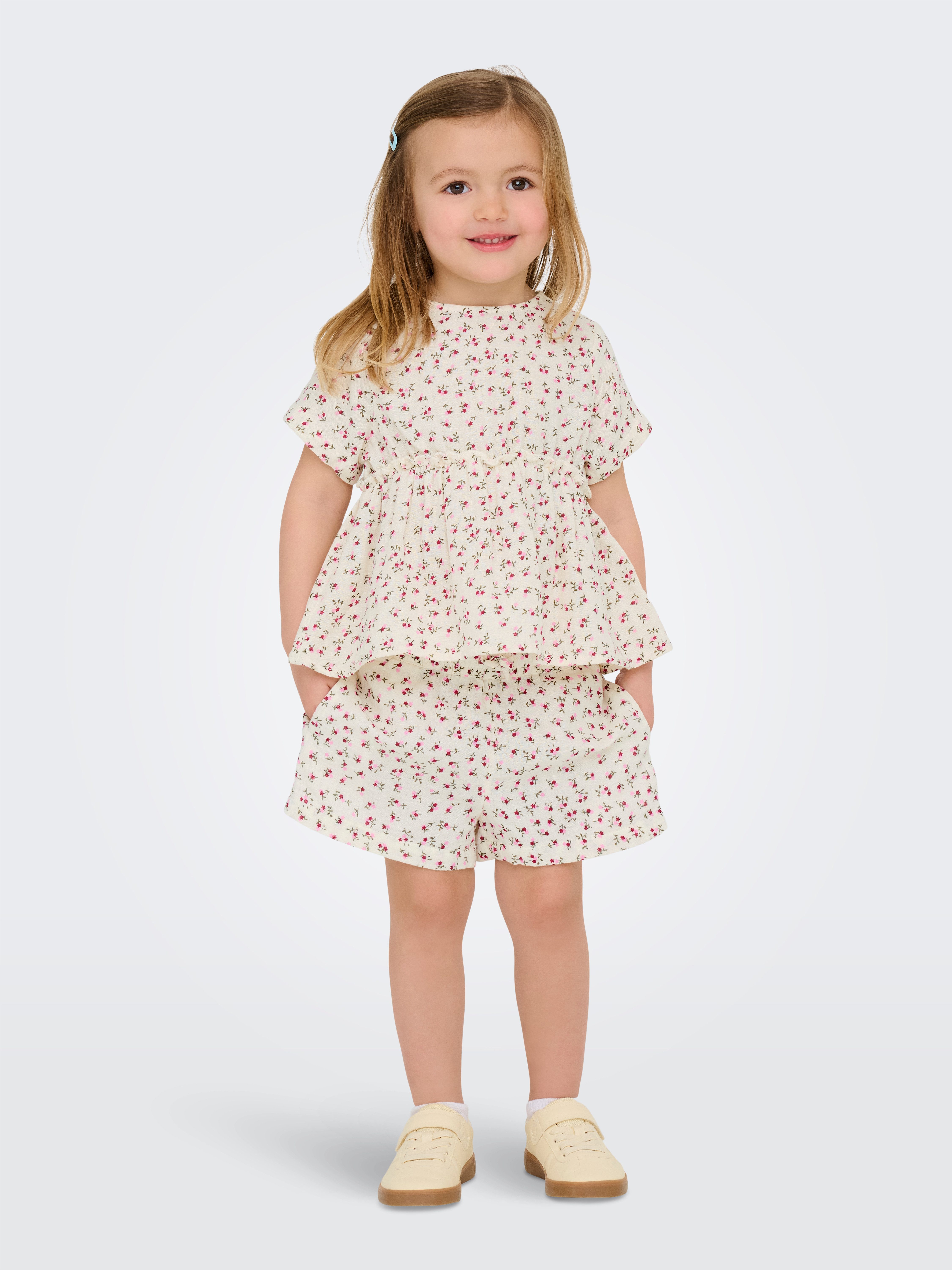 KIDS ONLY Druckbluse KMGTHYRA LIFE S/S TOP WVN NOOS