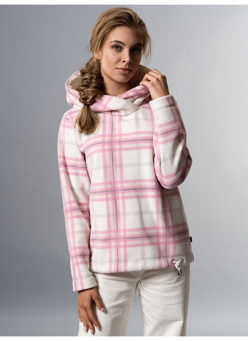 Trigema Kapuzensweatshirt TRIGEMA Fleece-Hoodie mit Karo-Muster | Sweatshirts