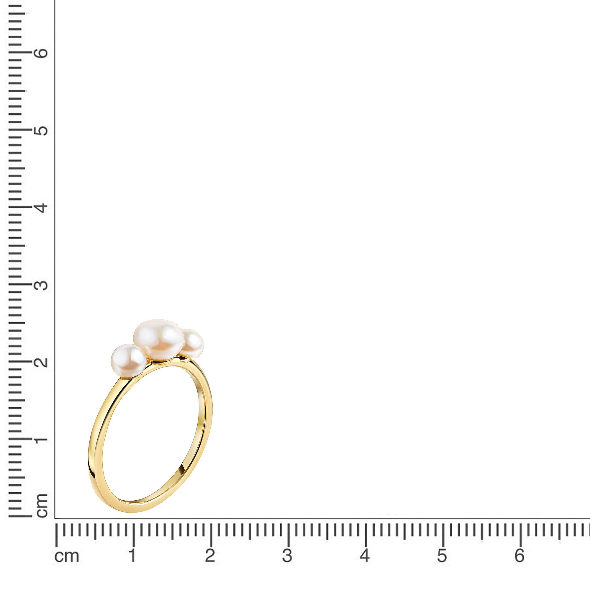Firetti Perlenring Schmuck Geschenk Silber 925 Fingerring Damenring Ring, mit Süßwasserzuchtperle