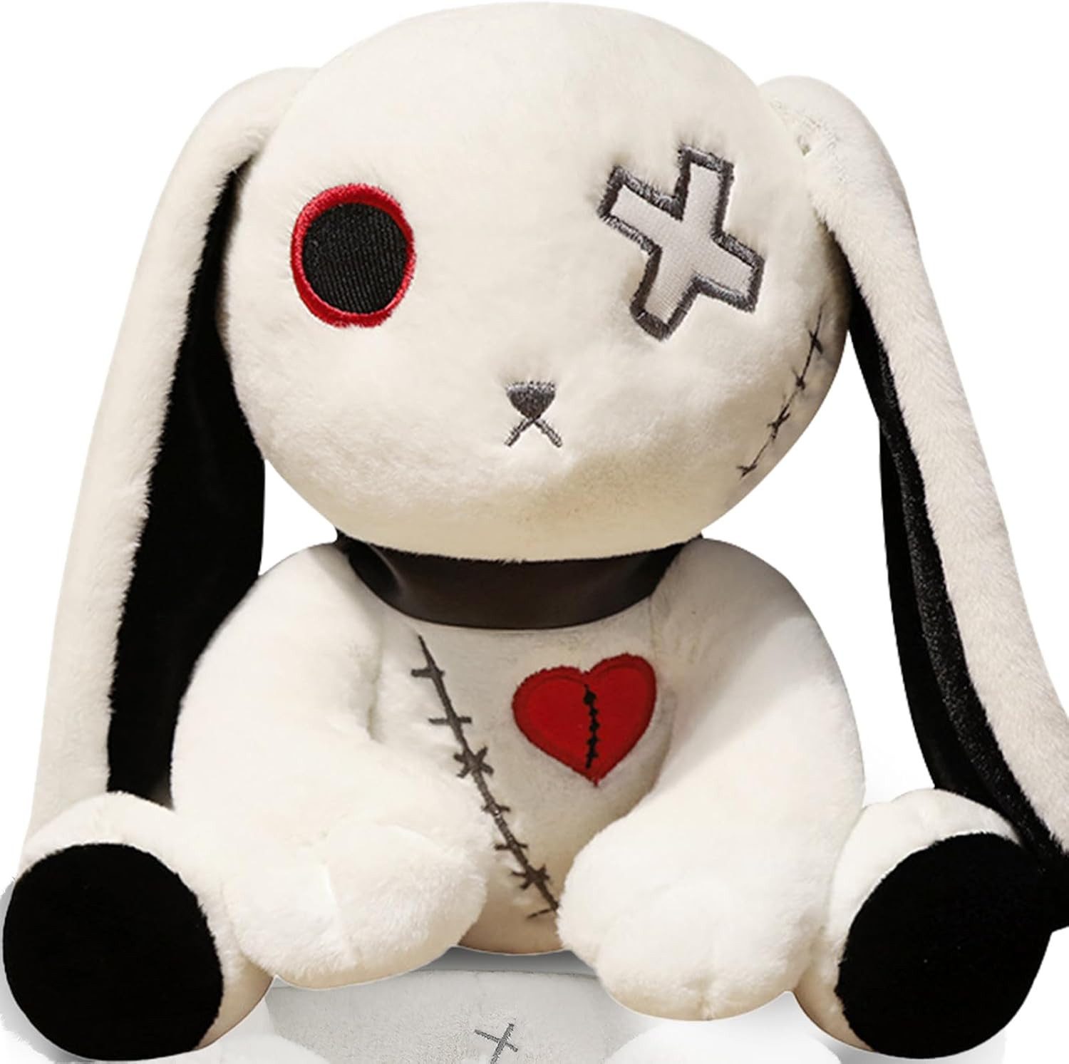 autolock Kuscheltier Gothic Hase Plüsch Kaninchen Plüschtier Kuscheltier Horror Häschen, 25cm Ostern Plüschtiere Halloween Gruseliges Häschen Игрушки