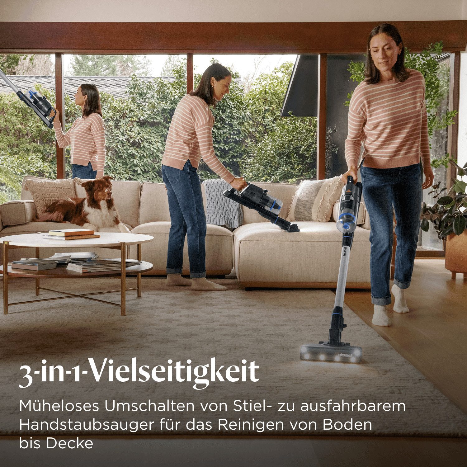 Bissell Akku-Stielstaubsauger 4093N PowerClean FurGuard Select, 280 W, beutellos