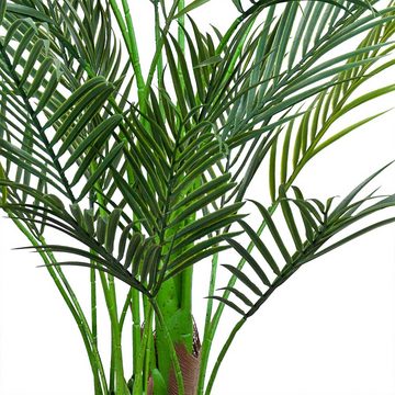 Kunstpalme Kunstpflanze Palme Palmenbaum Arekapalme Künstliche Pflanze 140 cm, Decovego