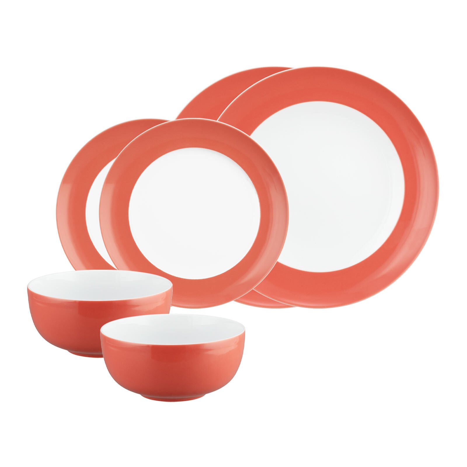 Seltmann Weiden Kombiservice Liberty Pure Colors Basic-Set 6er Set (6-tlg), 2 Personen, Porzellan