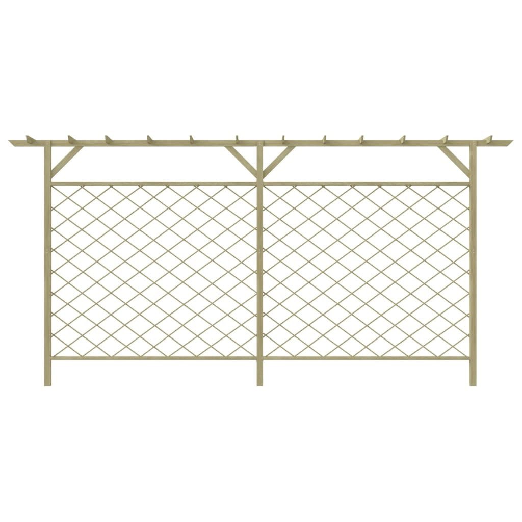 Gartenzaun Garten-Gitterzaun mit Pergola-Oberteil Holz