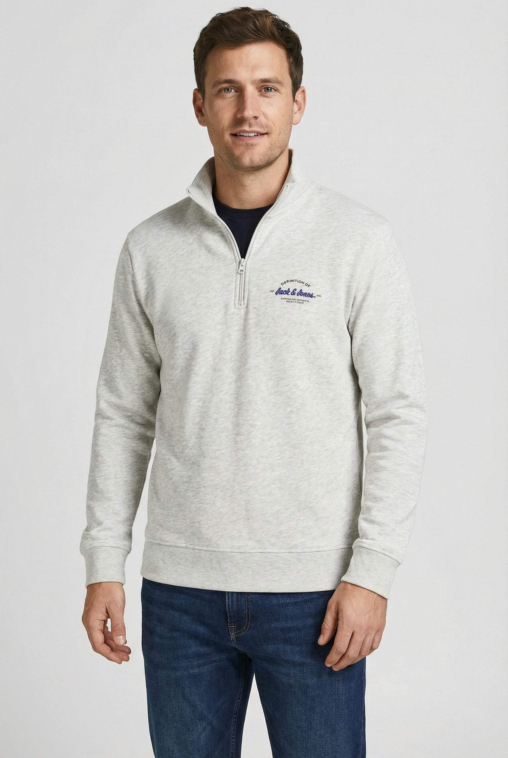 Jack & Jones Sweater JJBRANDON SWEAT HALF ZIP günstig online kaufen