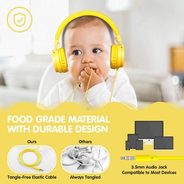 ONTA Faltbarer Leichte für Kinder On Ear Audio Kinder-Kopfhörer (Robustes Kabel aus TPE für eine langlebige und zuverlässige Verbindung., mit erstklassiger Klangqualität und individuellem Komfort)
