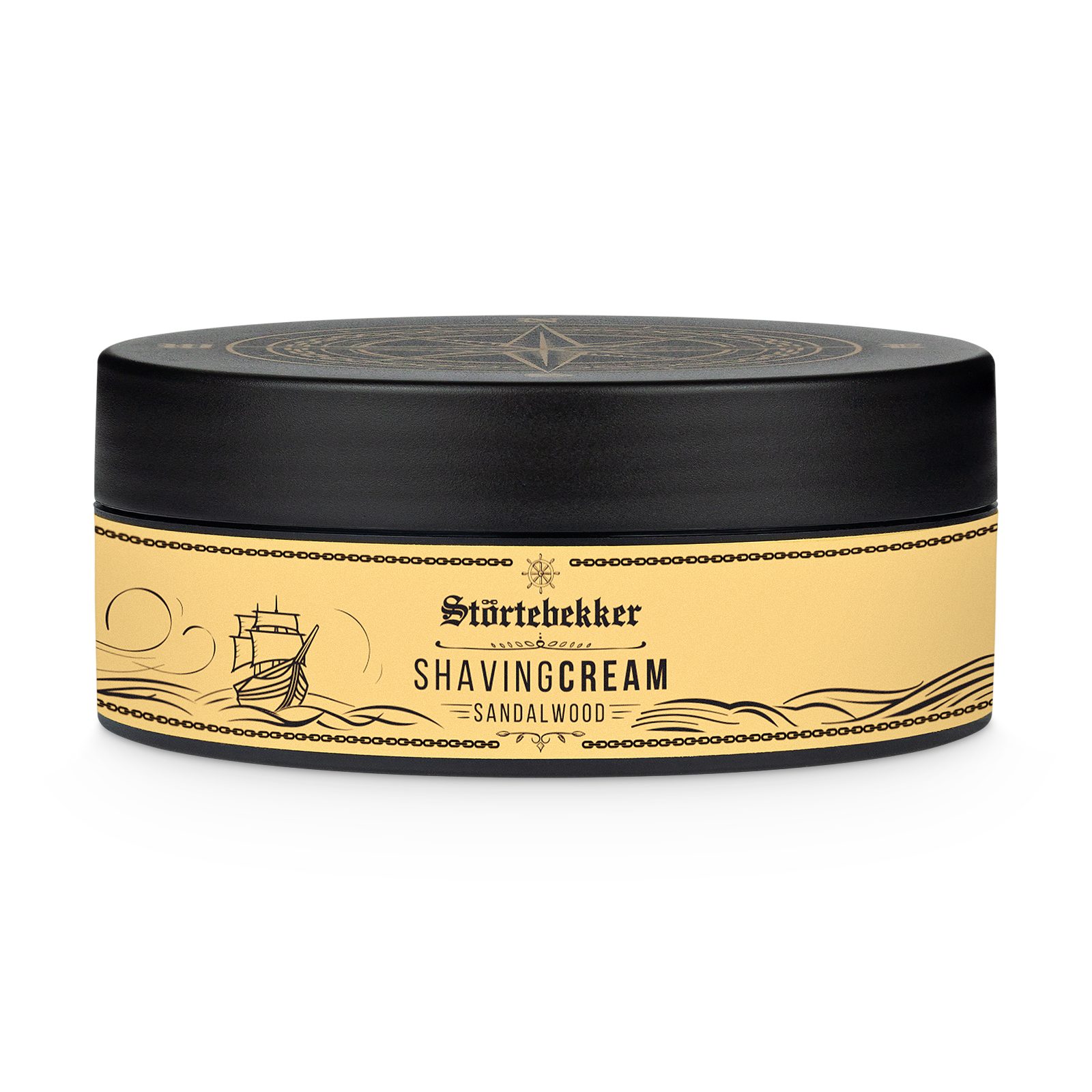 Störtebekker Rasierseife Rasiercreme Sandelholz, für eine unkomplizierte Rasur mit cremigem Schaum