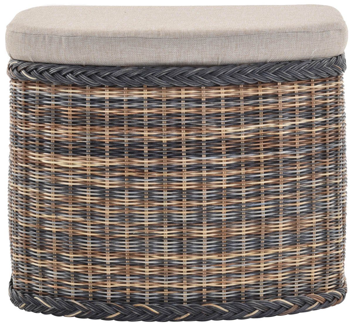 Krines Home Wäschetruhe Wäschekorb bauchig Sitz Truhe Sitzbank mit Deckel S günstig online kaufen