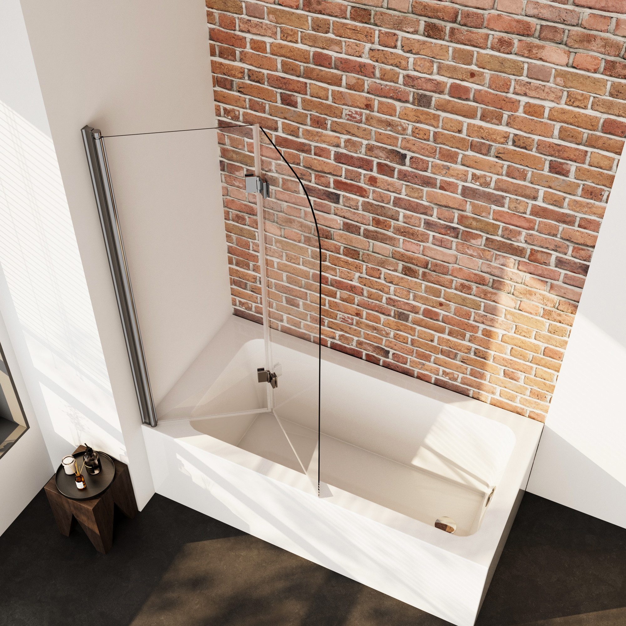 Boromal Badewannenaufsatz Duschwand für badewanne faltbar 2 teilig nano gla günstig online kaufen