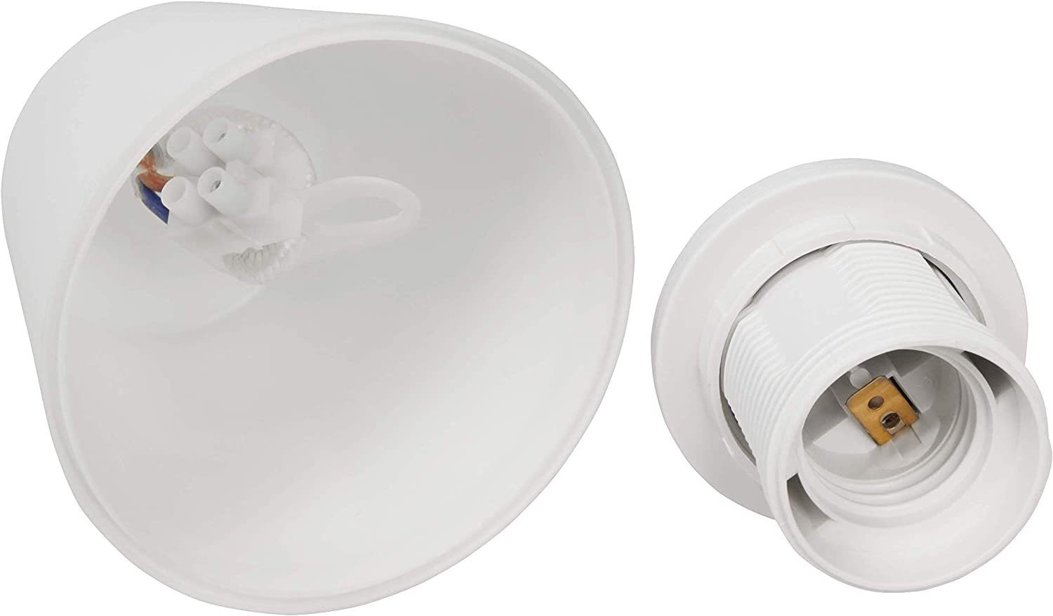 McShine Lampenfassung Lampenaufhängung McShine, E27 Fassung, weiß, 230V, 1,2m Kabel (Textilk