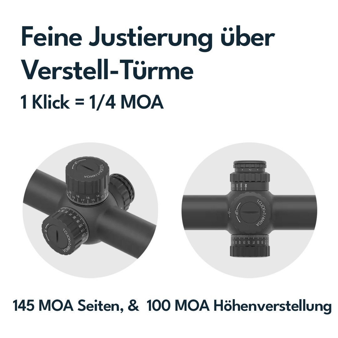 Vector Optics Vector Optics SCFF-80 Tauron 4-16x44 HD MOA FFP Zielfernrohr (Ideal für Jagd, Sport und Airsoft)