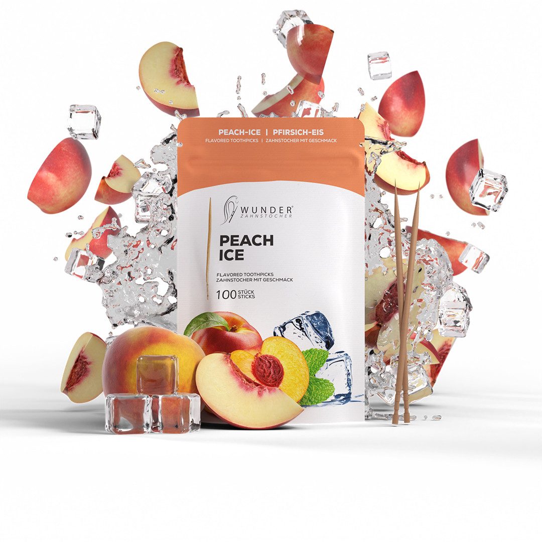 Wunder Zahnstocher Mundpflegecenter Wunder Zahnstocher mit Geschmack - Refill Pack - Pfirsich/Ice