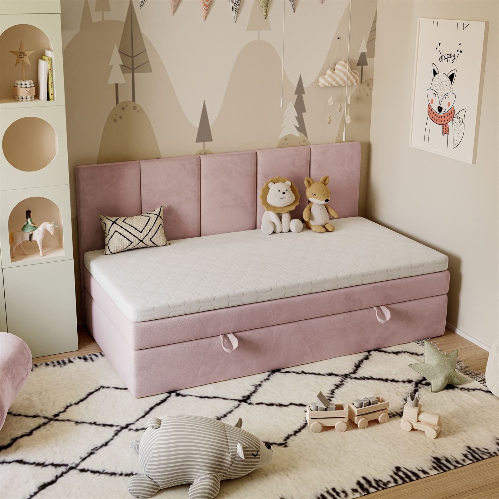Lookway Boxspringbett Kontinental ELZA MINI mit Bettkasten und Topper, komf günstig online kaufen