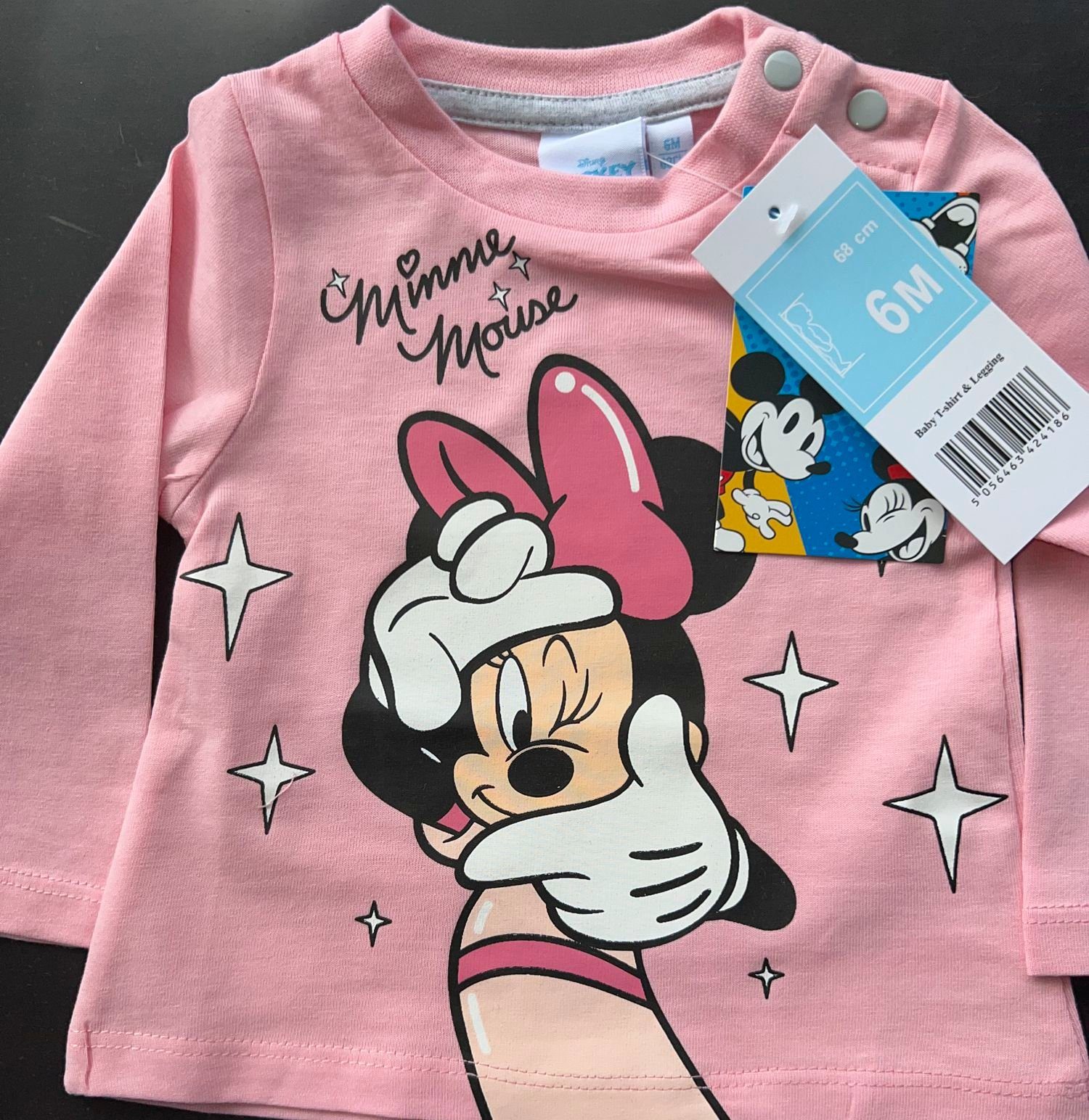 Disney Minnie Mouse T-Shirt & Bermudas 2x2 Baby Set T-Shirt + Hose Minnie Mouse 4 Teile 62 68 80 86 92