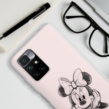 DeinDesign Handyhülle Minnie Mouse Offizielles Lizenzprodukt Disney Minnie Posing Sitting, Xiaomi Redmi 10 Silikon Hülle Bumper Case Handy Schutzhülle