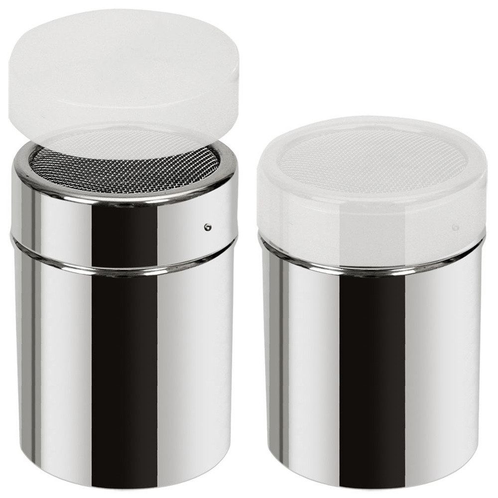 Orion Group Puderzuckerstreuer mit Edelstahlsieb und transparentem Deckel, (2-tlg), mit Sieb, transparenter Deckel, 300ml – Bild 4 von 5