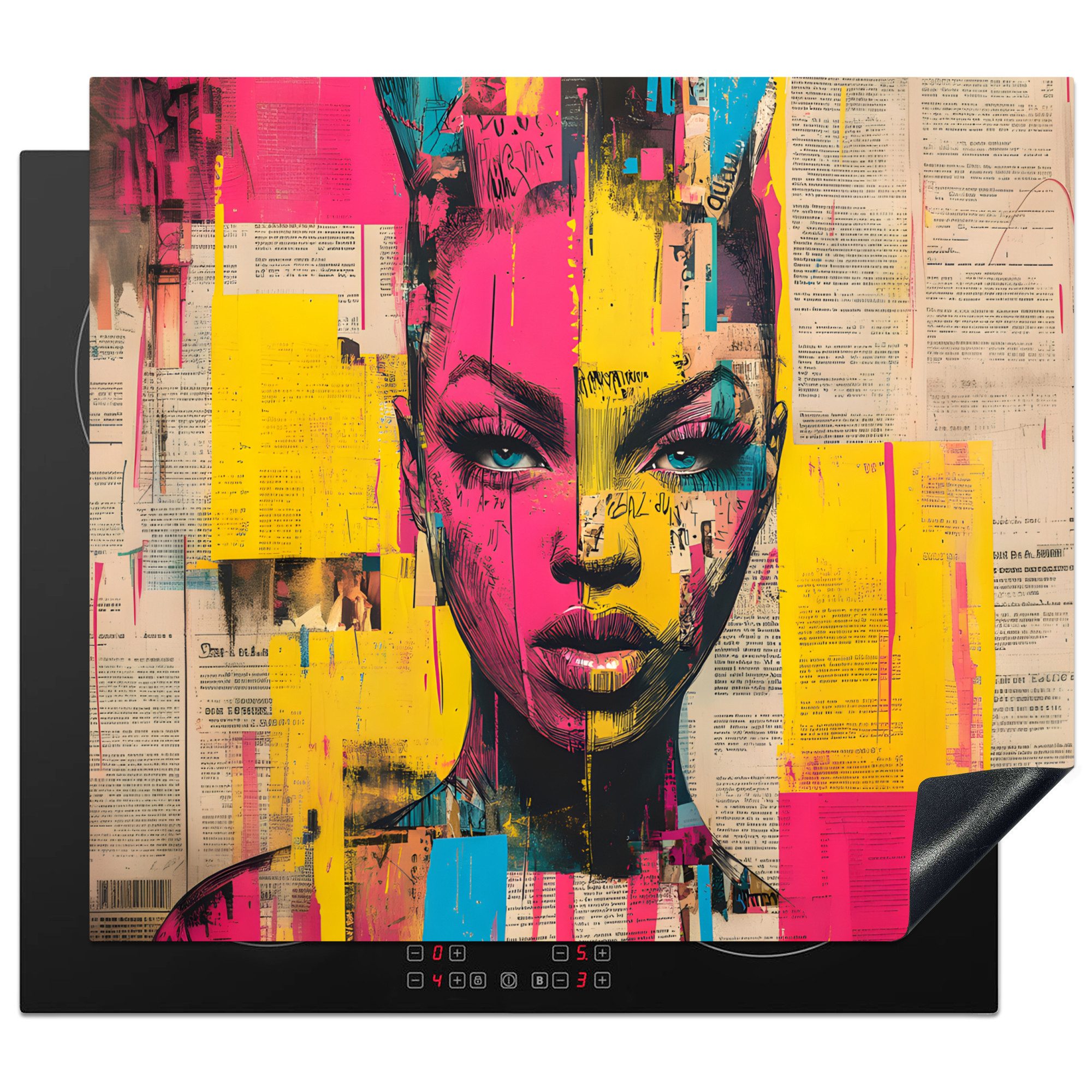 Frau - Zeitungspapier