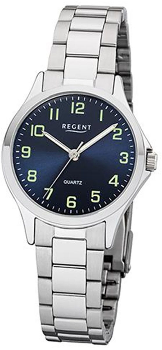 (ca. 2252407 29mm), Armbanduhr klein Damen Regent rund, Metallarmband Regent Metall Quarz, Damen Quarzuhr Uhr