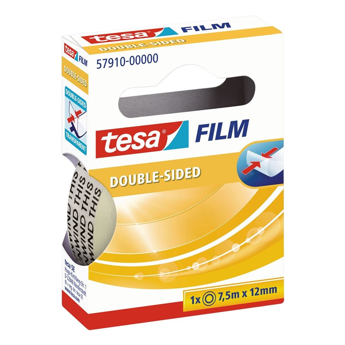 tesa Doppelklebeband 57910 12 mm / 7,5 m, schattenfrei kopierbar günstig online kaufen