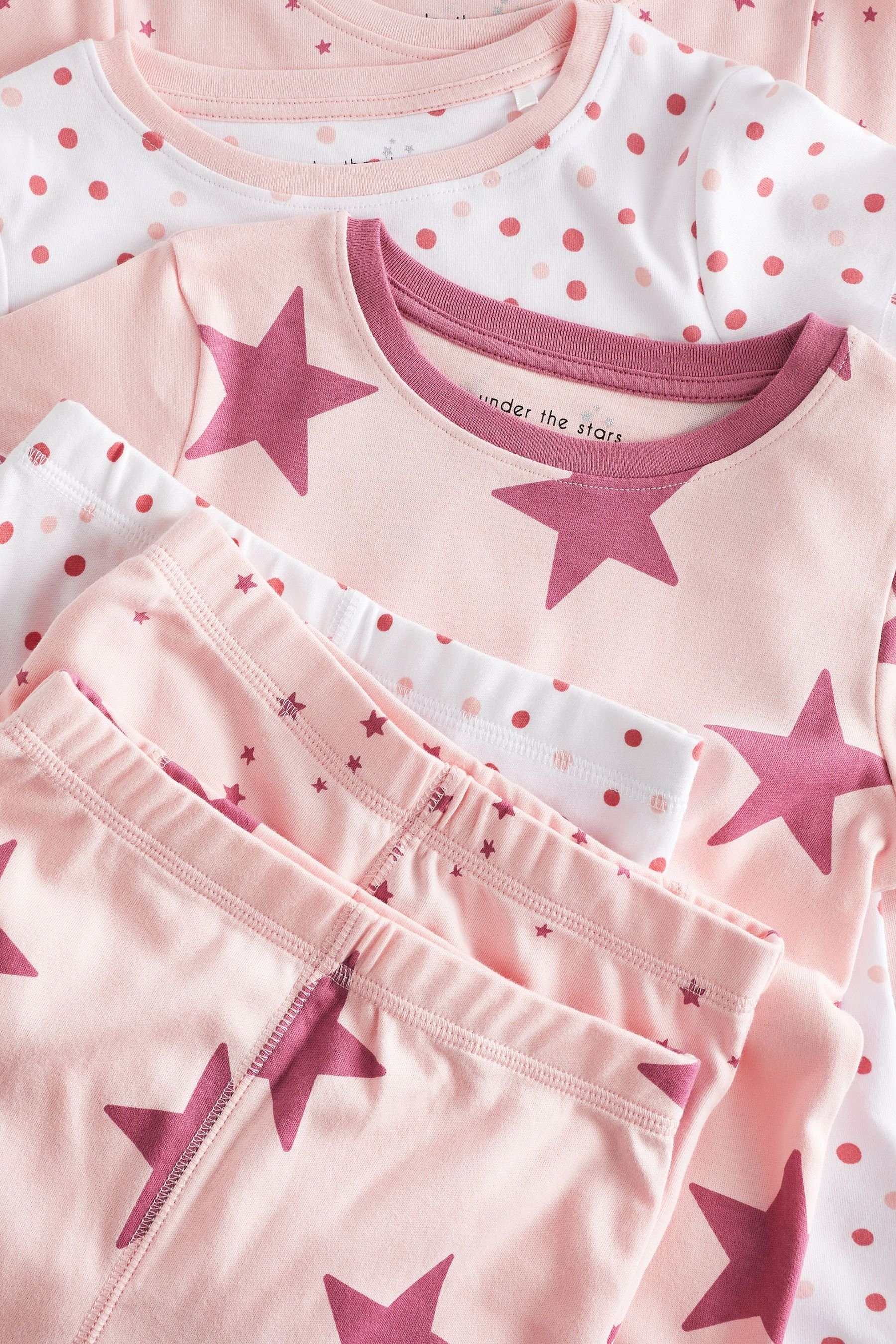 3er-Pack Schlafanzüge, (6 Pyjama Next Kurze Pink Star tlg)