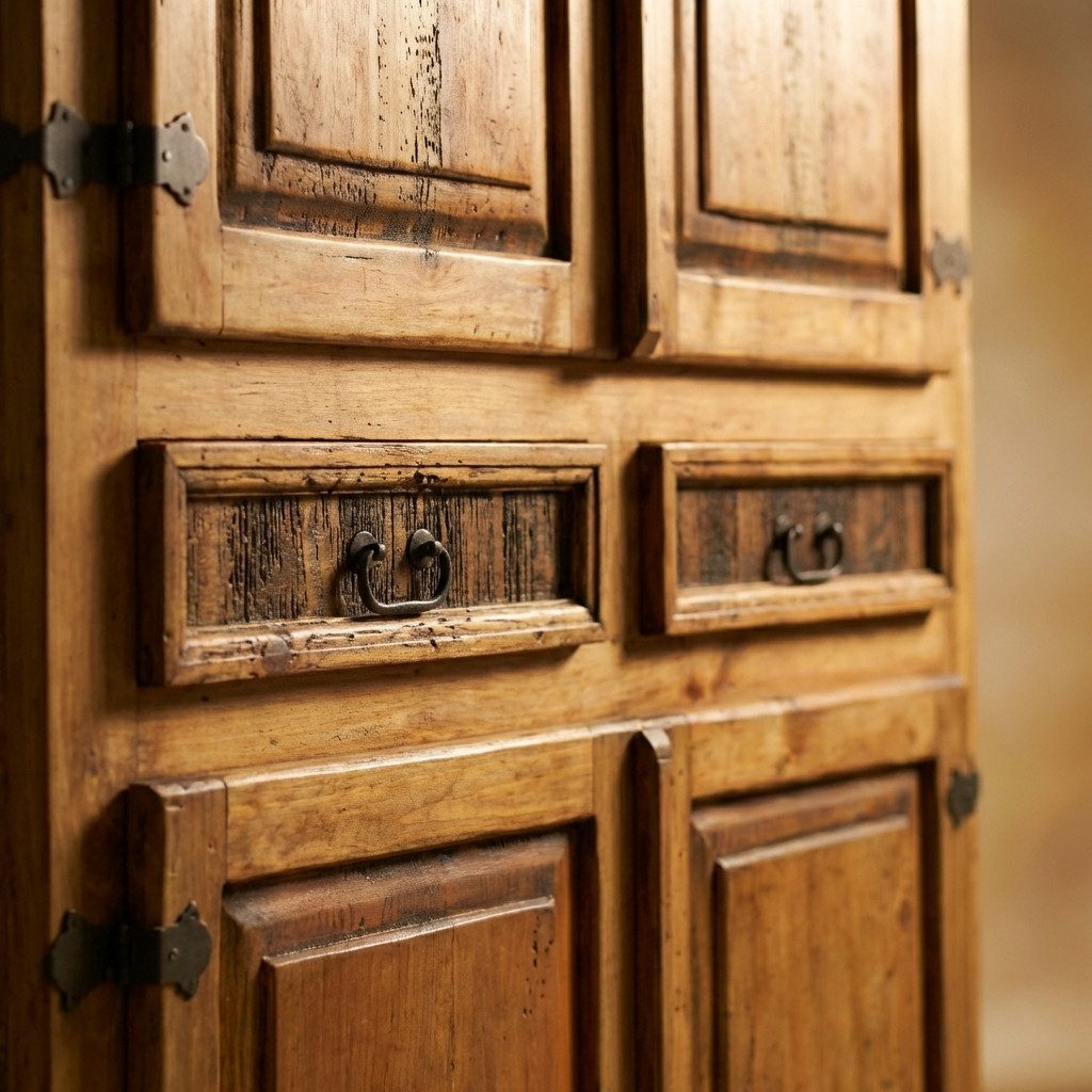 WOLF MÖBEL Drehtürenschrank MEXIKO Rundbogenschrank mit 3 Einlegeböden (129x62x201) 3 Einlegeböden