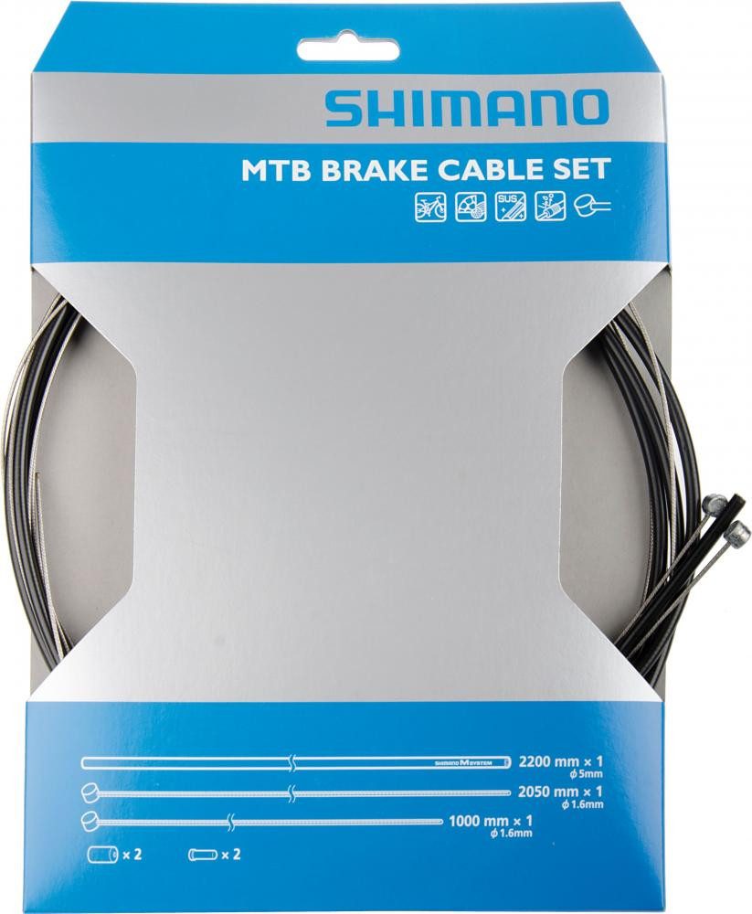 Shimano Bremszug SHIMANO Bremszug-Set MTB Edelstahl - zuverlässige Bremsperformance für