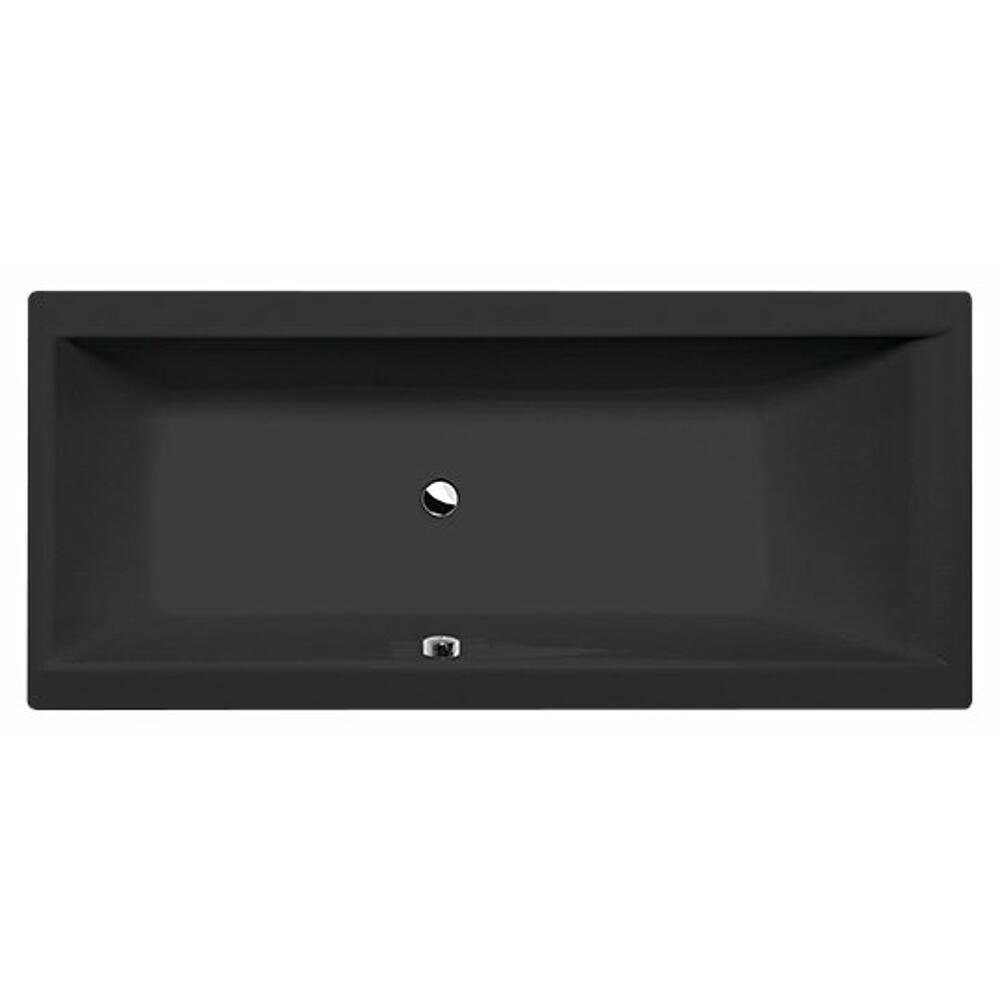 HAK Badewanne CLEO Rechteckwanne mit Füßen 180x80x48cm, schwarz matt