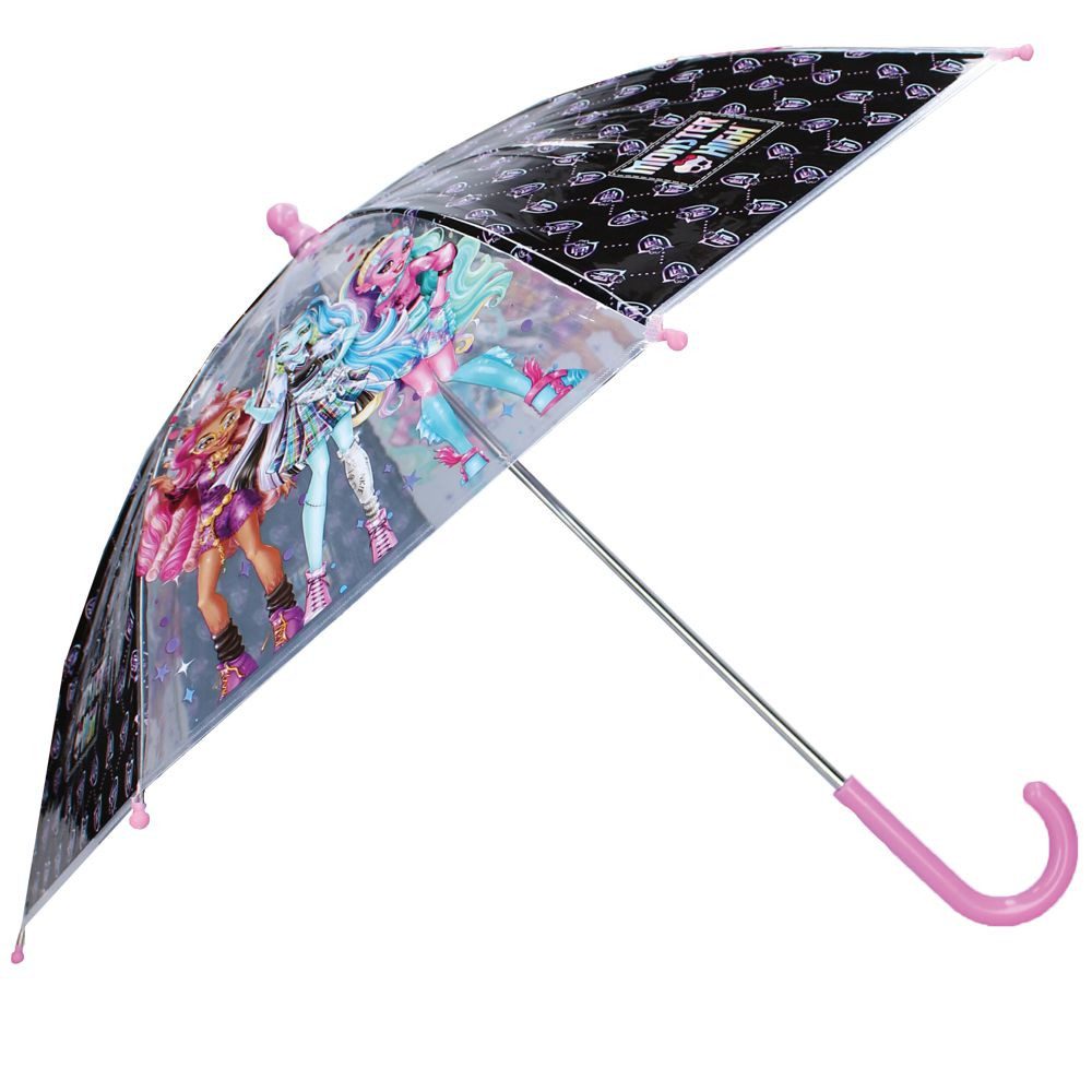 Stockregenschirm Stockschirm schwarz & transparent Monster High Kinder Regenschirm