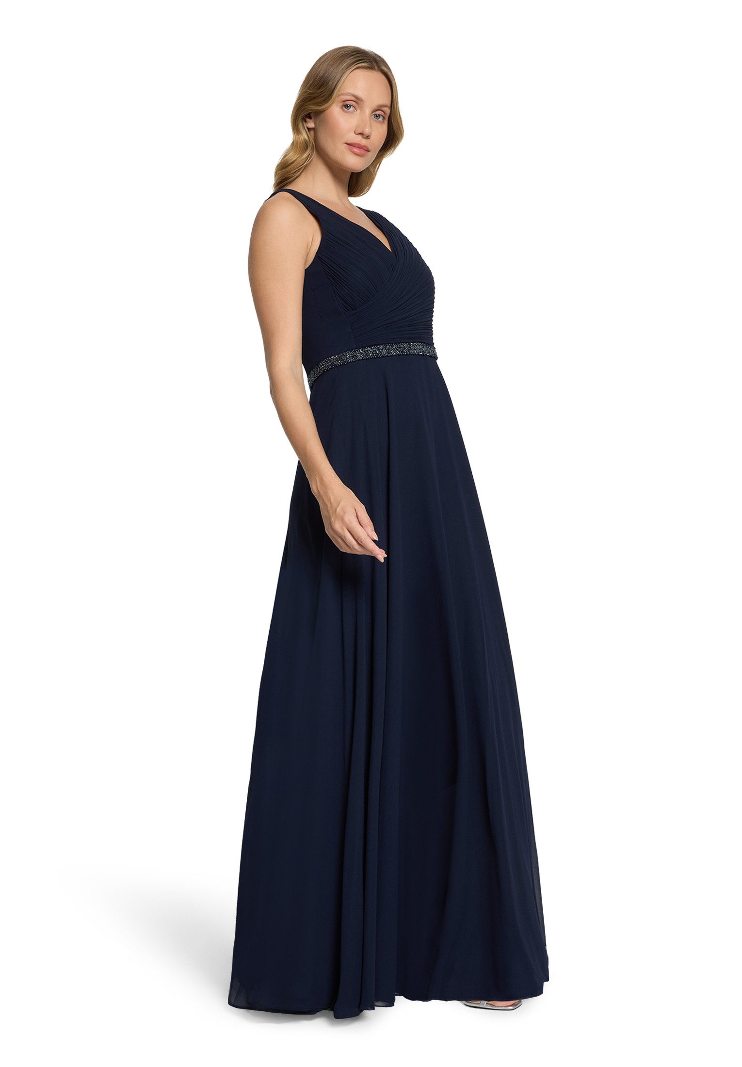 Vera Mont Abendkleid Damen mit Plissee Dekoelemente