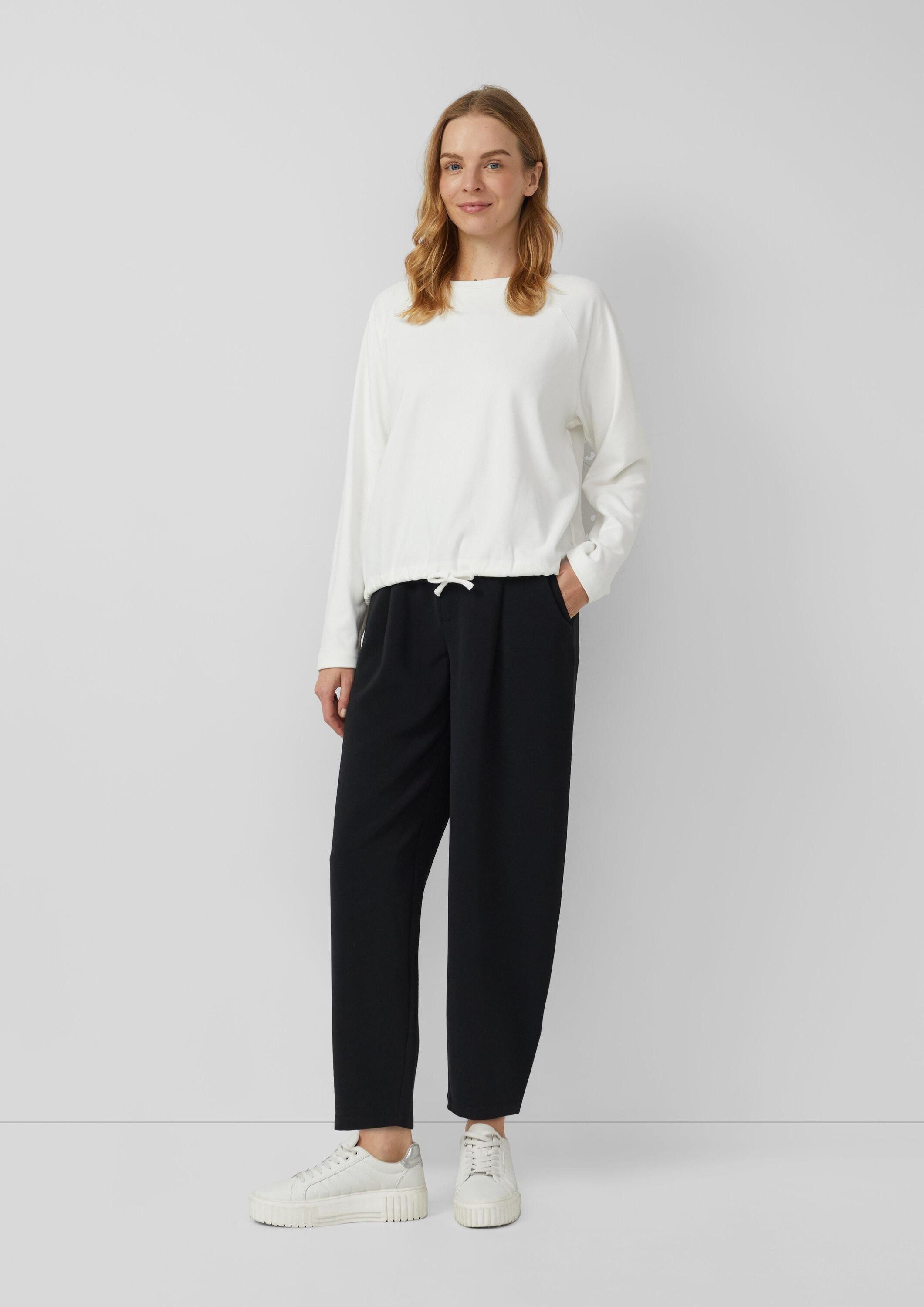 s.Oliver Sweatshirt Sweatshirt Weiches Sweatshirt mit Bindedetail