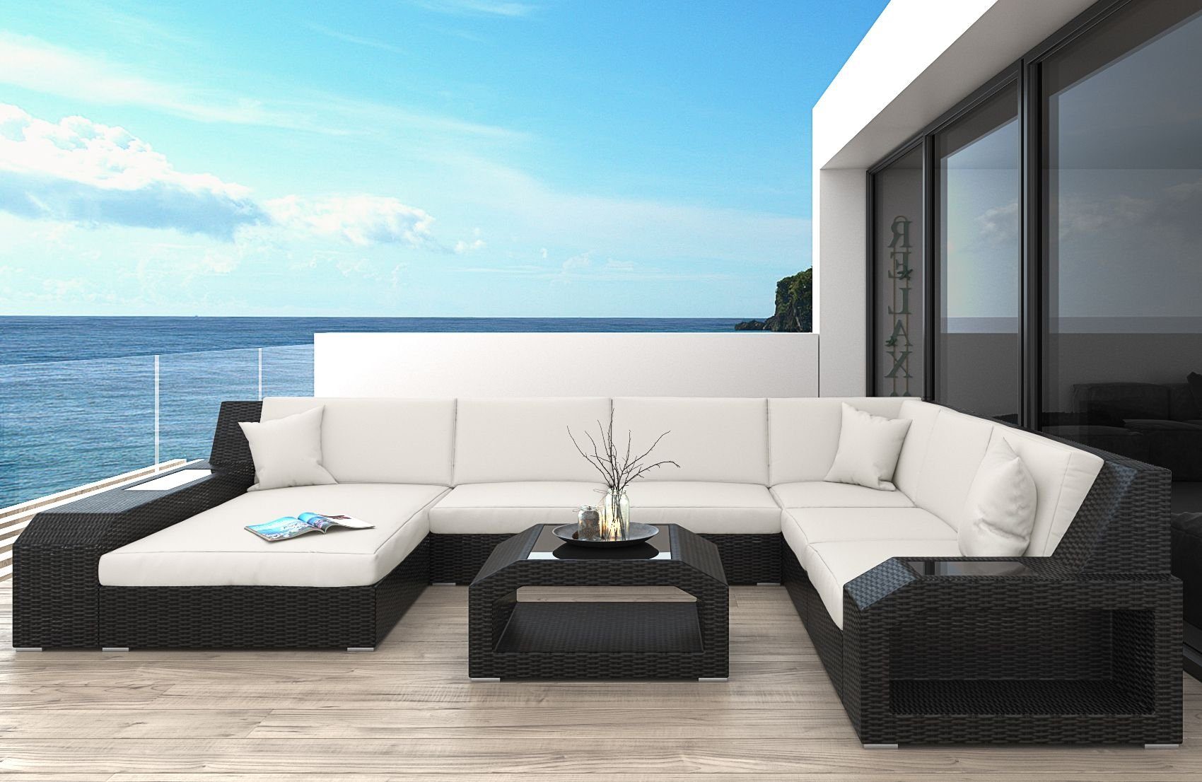 Gartenmöbelset MATERA W XXL U FORM von SOFA DREAMS - Einrichtungsvorschlag