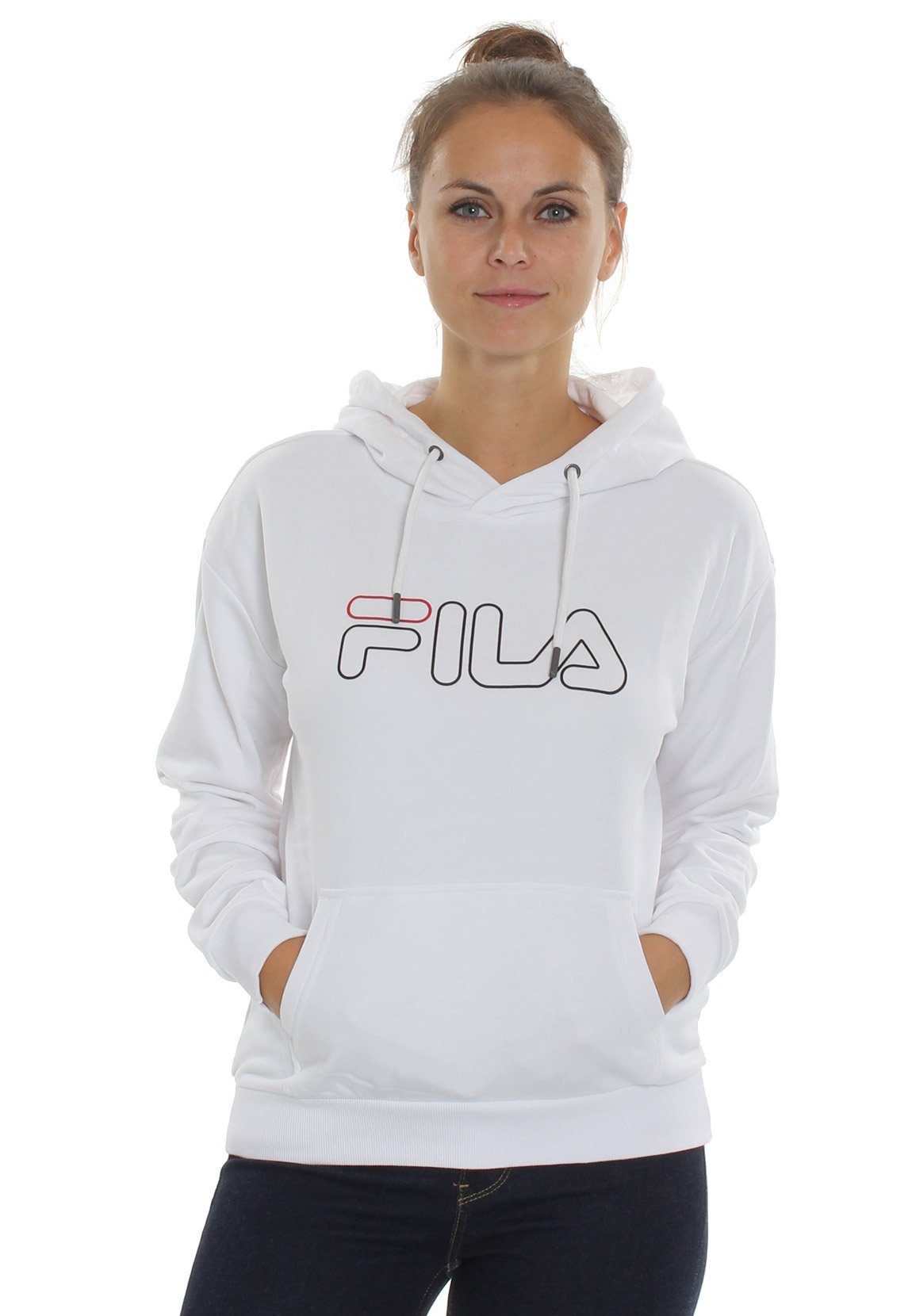 Fila Kapuzensweatshirt Fila Damen Kapuzenpullover LARKIN HOODY 683502 M67 Bright White Weiß