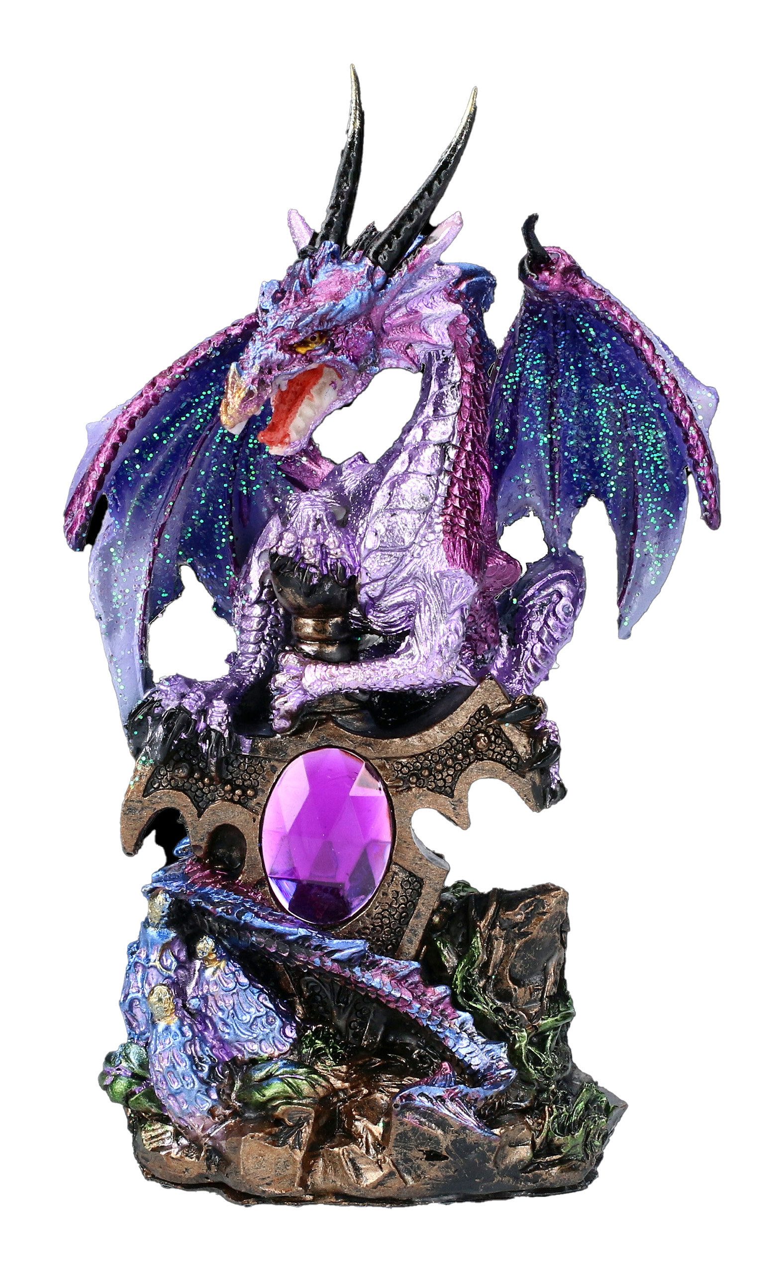 Figuren Shop GmbH Fantasy-Figur Drachen Figur - Galeru mit Schmuckstein - F günstig online kaufen